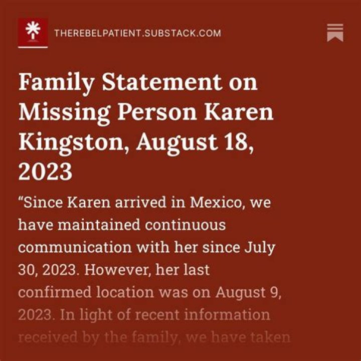 Missing Karen Kingston Found Dead, Pfizer Whistleblower Missing in Mexico